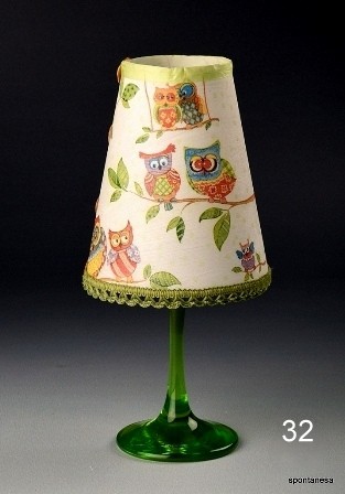 Sklenený svietnik s kreatívnym tienidlom - 32