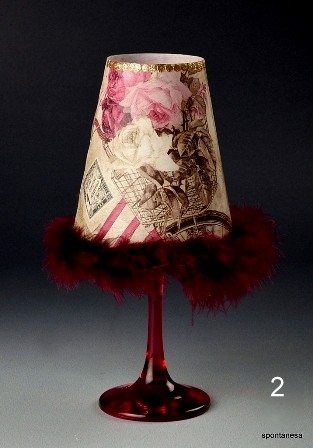 Sklenený svietnik s kreatívnym tienidlom - 2