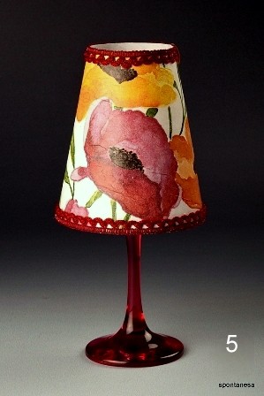 Sklenený svietnik s kreatívnym tienidlom - 5