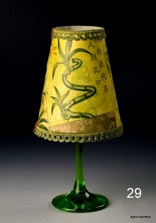 Sklenený svietnik s kreatívnym tienidlom - 29