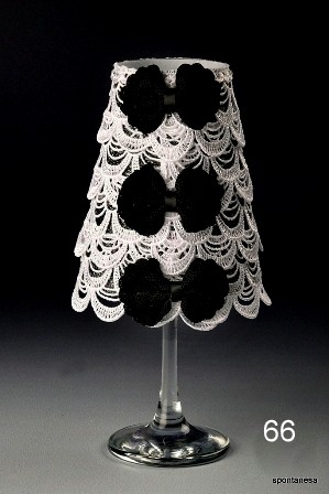 Sklenený svietnik s kreatívnym tienidlom - 66