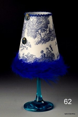 Sklenený svietnik s kreatívnym tienidlom - 62