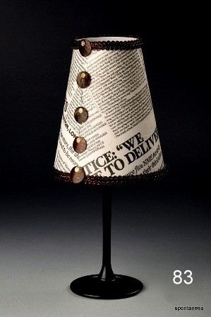 Sklenený svietnik s kreatívnym tienidlom - 83