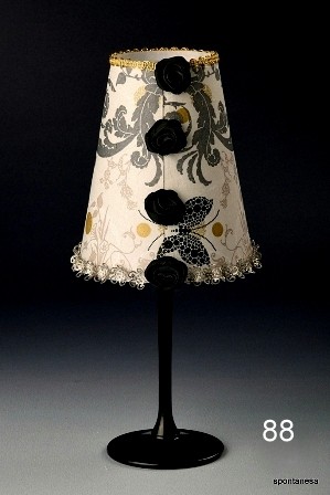 Sklenený svietnik s kreatívnym tienidlom - 88