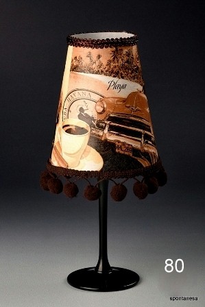 Sklenený svietnik s kreatívnym tienidlom - 80